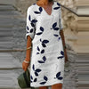 Women's Leaf Print Summer Dress | Effortless Elegance