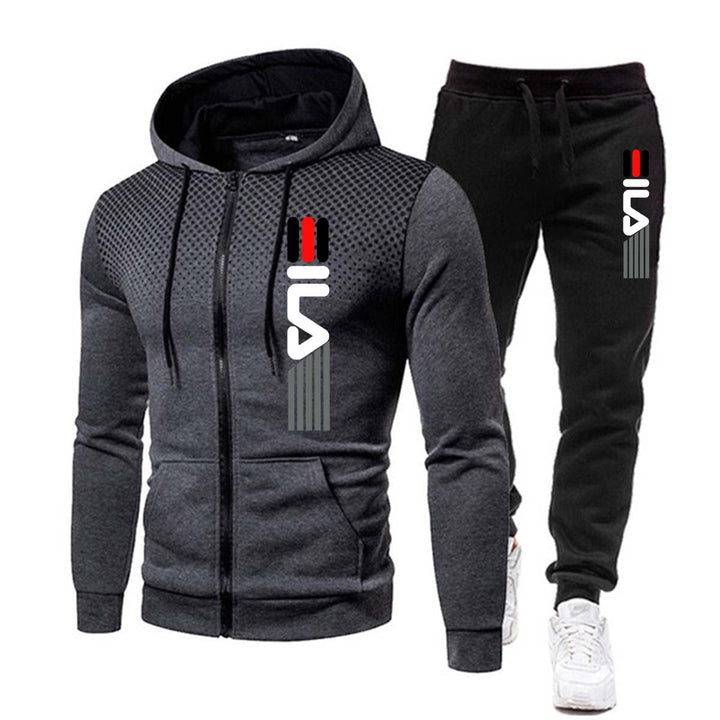 Steph Comfortable Men’s Tracksuit with Letter Print – Style and Function Combined