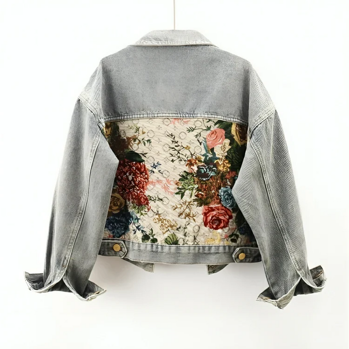 Floral Denim Jacket – Hand-Painted Style Meets Sustainable Fashion