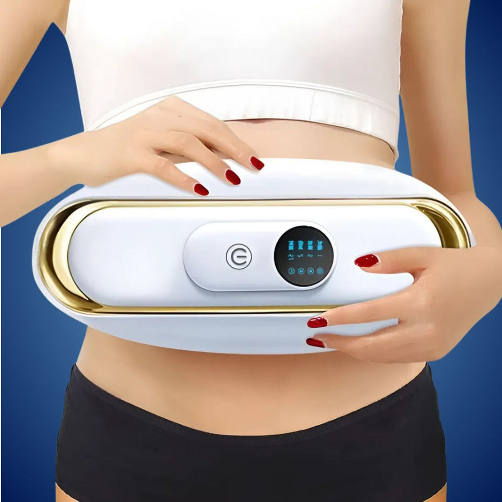 "Elektrischer Slim-Gürtel mit EMS-Wärme, verbessert Durchblutung, verbrennt Bauchfett, bietet Taillenmassage."