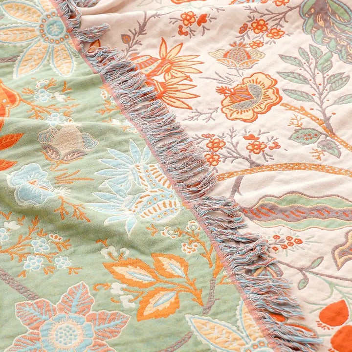 Bohemian Floral Blanket – Vibrant & Versatile