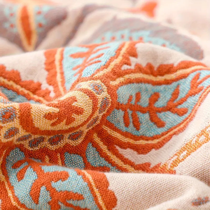 Bohemian Floral Blanket – Vibrant & Versatile
