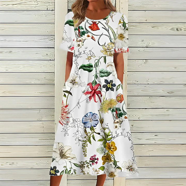 Summer Floral Print Shift Dress