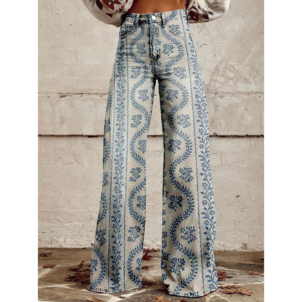 Women’s Long Pants – Ritan Floral & Solid Prints