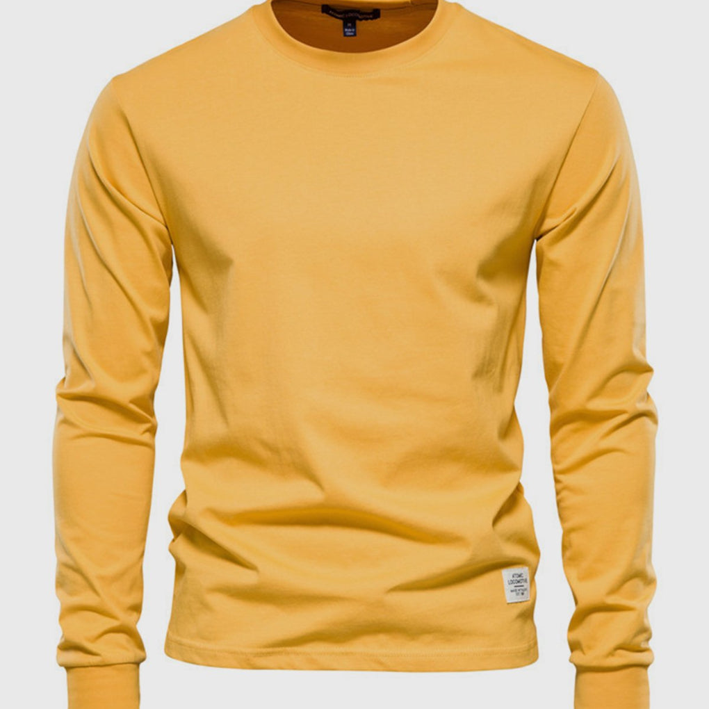 Men's Long-Sleeved Cotton Shirt – Comfort and Style for Fall/Winter