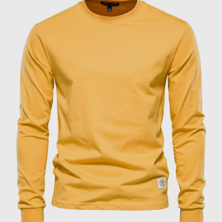 Men's Long-Sleeved Cotton Shirt – Comfort and Style for Fall/Winter