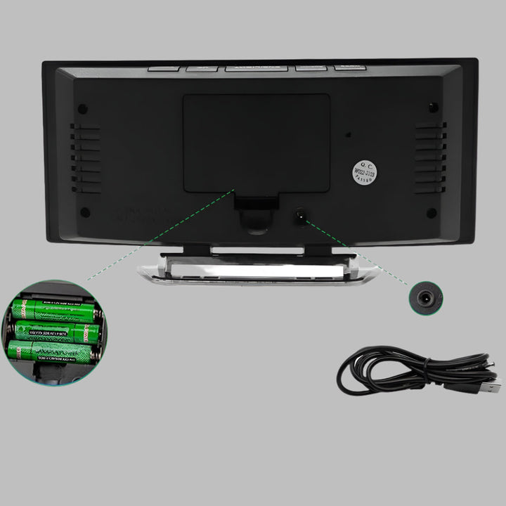 Curved LED Alarm Clock