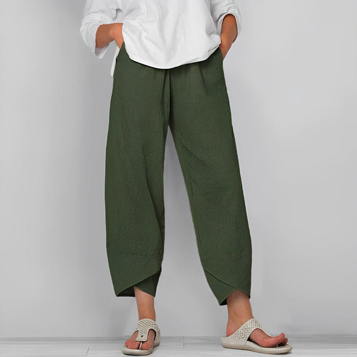 Elegant Wide‑Leg Satin Trousers
