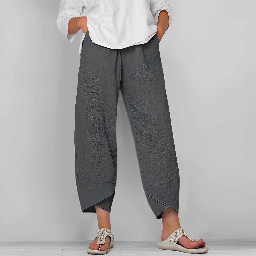 Elegant Wide‑Leg Satin Trousers