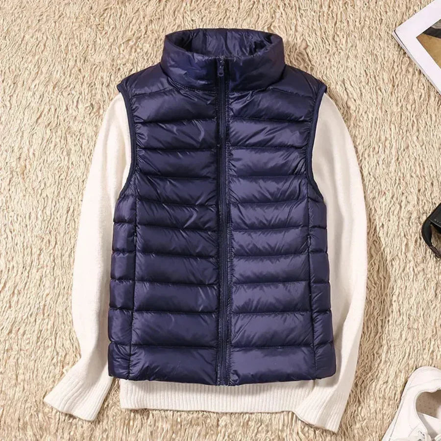 Wind-resistant Women's Bodywarmer with Zipper