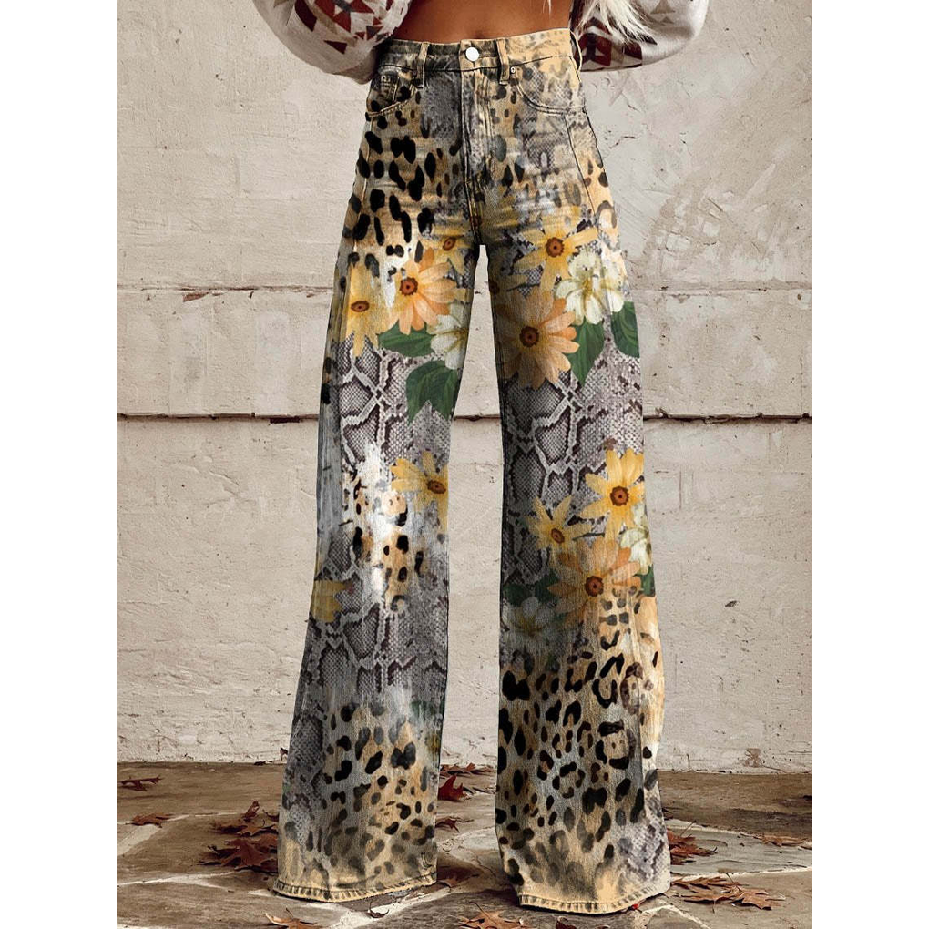 Women’s Long Pants – Ritan Floral & Solid Prints