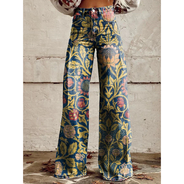 Women’s Long Pants – Ritan Floral & Solid Prints
