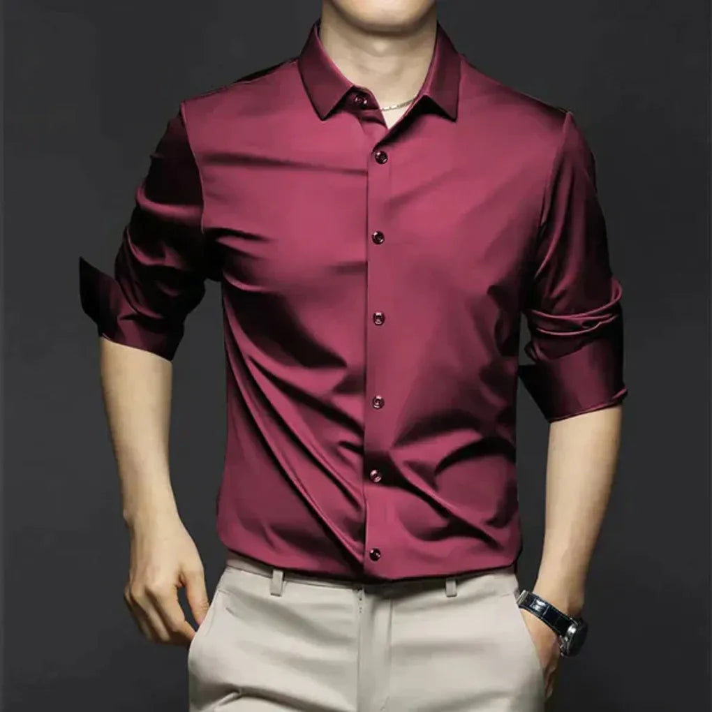 Men’s Wrinkle-Free Dress Shirt – Stylish and Low-Maintenance