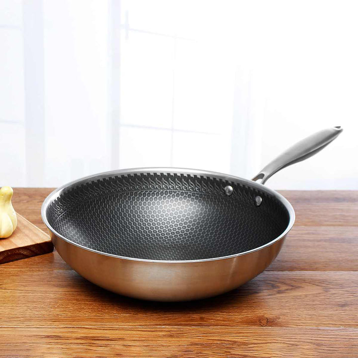 Premium Stainless Steel Non-Stick Pan – Effortless Cooking with Modern Design