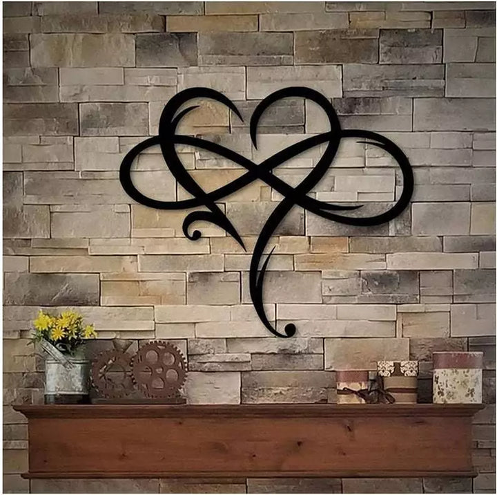 Iron Wall Decoration – Infinite Heart Design for Lasting Style