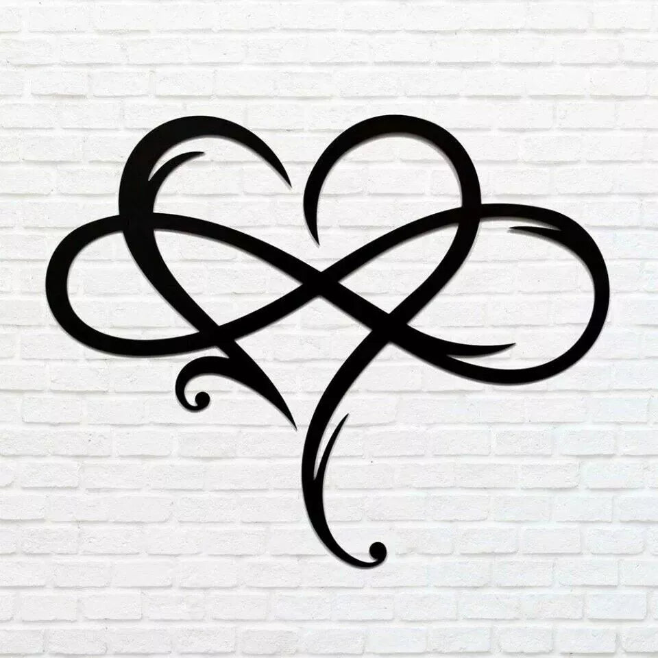 Iron Wall Decoration – Infinite Heart Design for Lasting Style